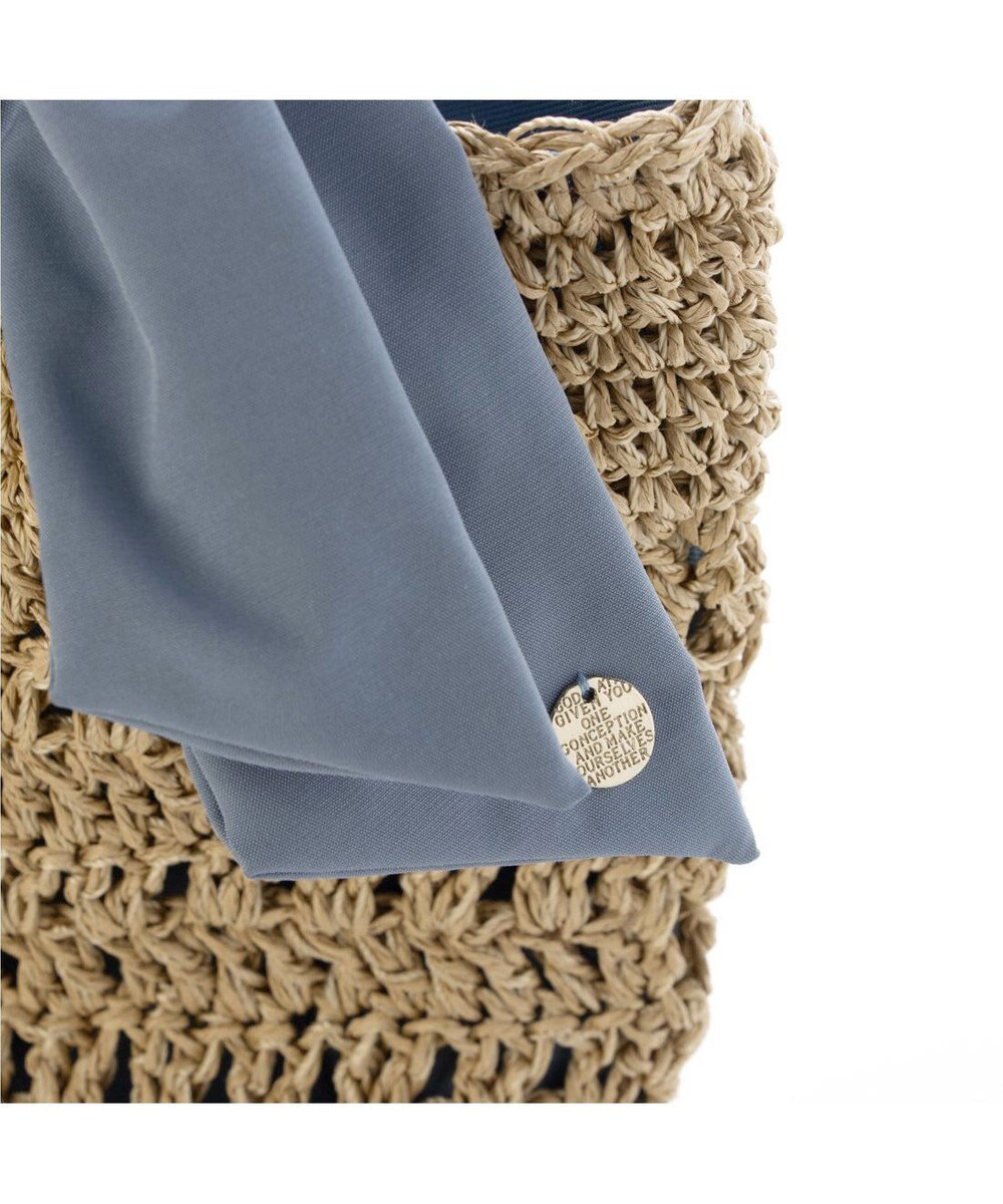 UNBILLION カシュカシュ cachecache / 下がりリボン柄編みトート カゴバッグ 