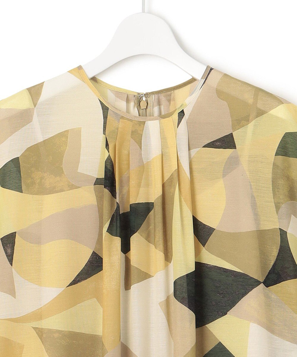 23区 S 【洗える】Pilatプリント タック ワンピース 