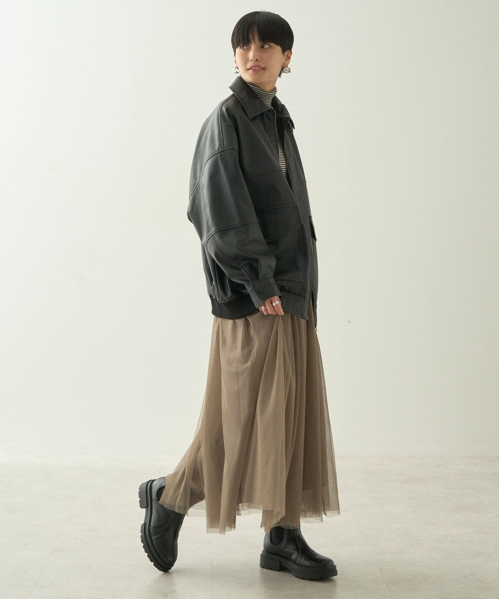 AMERICAN HOLIC フェイクレザーブルゾン 