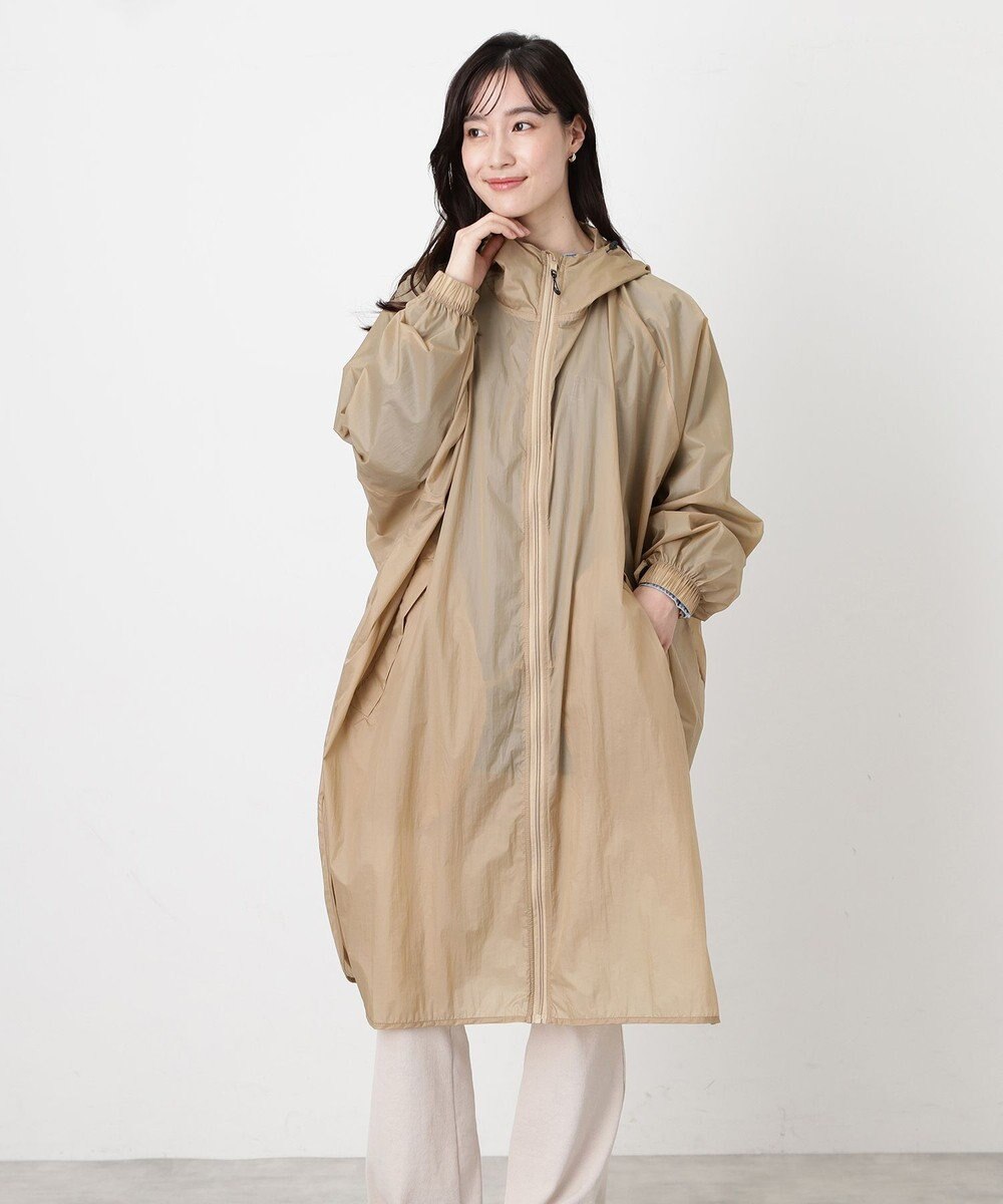 MOONBAT POLO RALPH LAUREN(ポロ ラルフローレン) ポロポニー レインコート ライトウェイト レインポンチョ  無地 フード 収納袋 レディース 