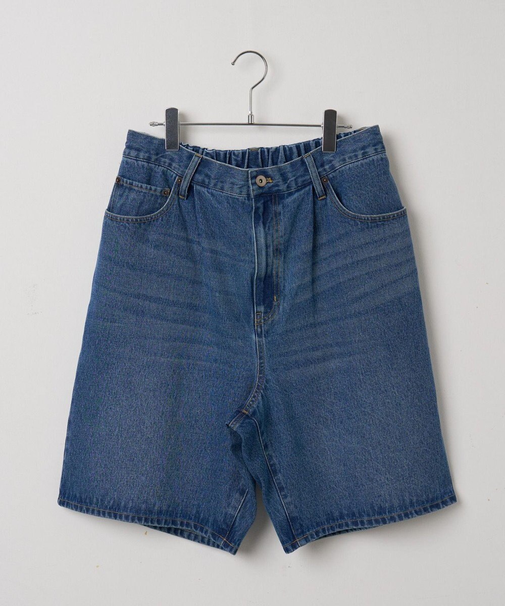 WEGO 【ウエストゴム/手洗い可】デニムバギーショーツ 