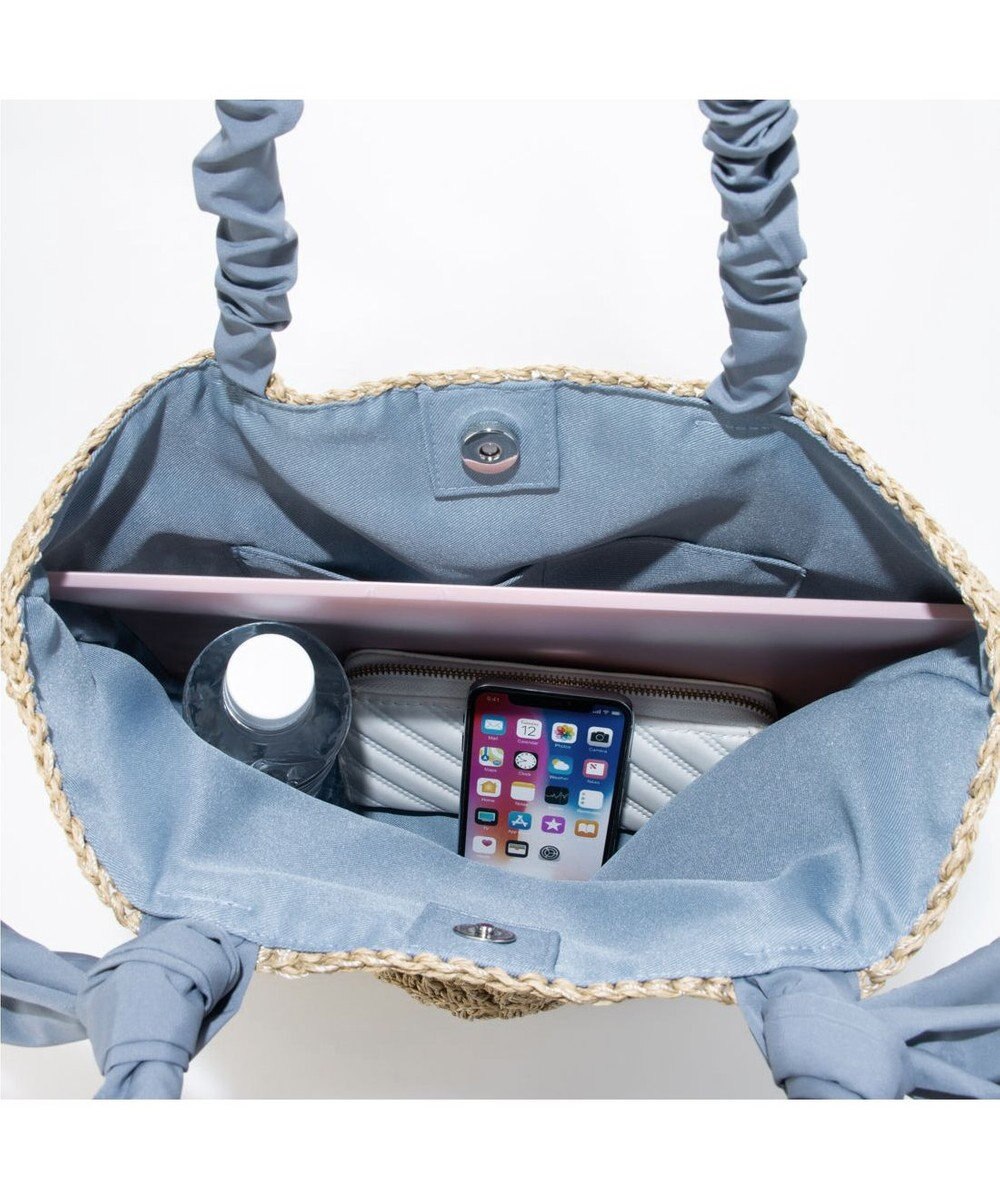 UNBILLION カシュカシュ cachecache / 下がりリボン柄編みトート カゴバッグ 