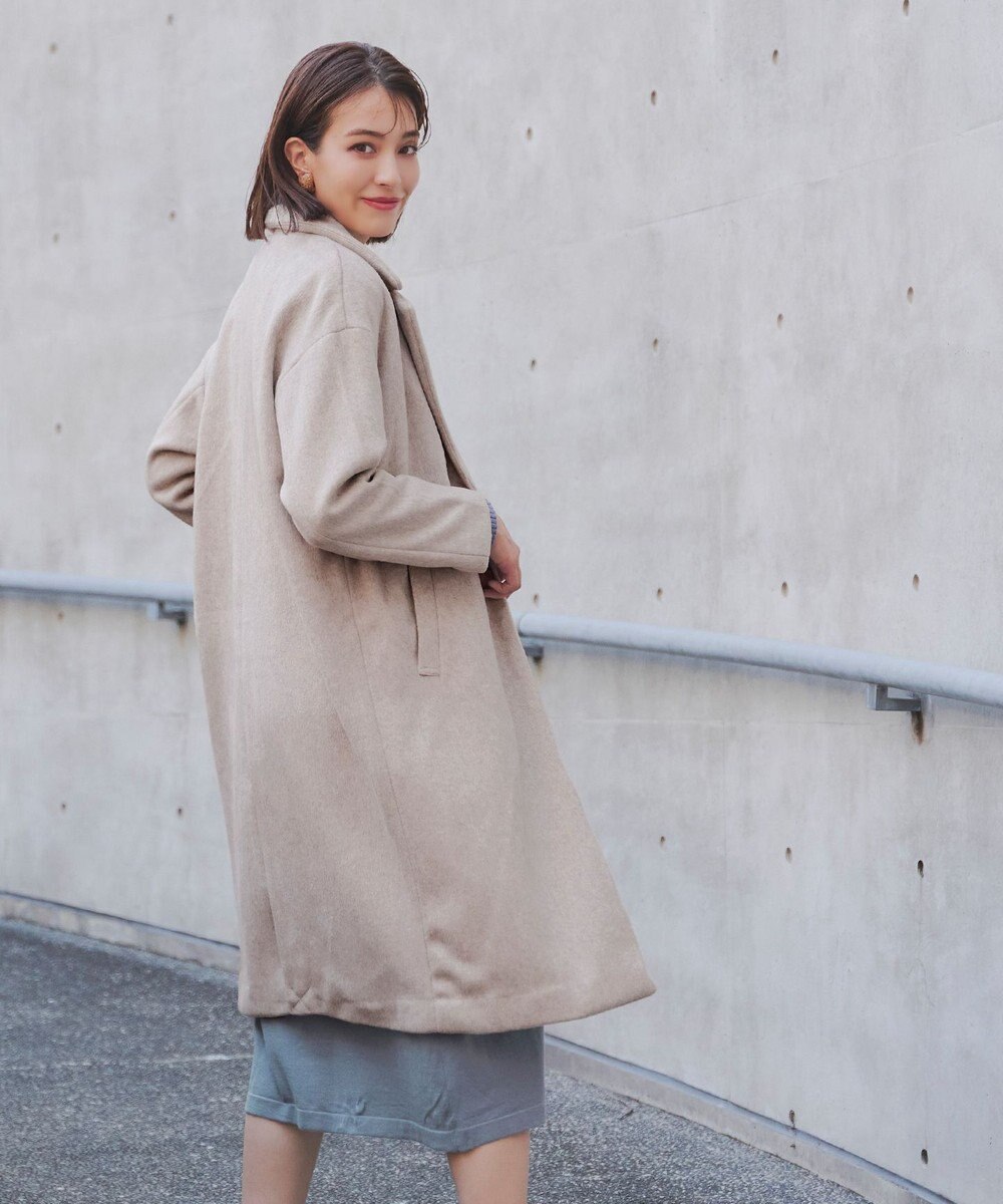 Tiaclasse モッサ風ダブルフェイスチェスターコート 