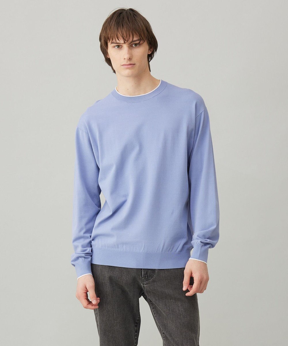 UNFILO MENS スタイリッシュ ニット プルオーバー 