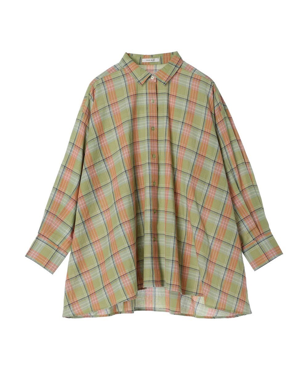 Green Parks チェック柄シャツチュニック 