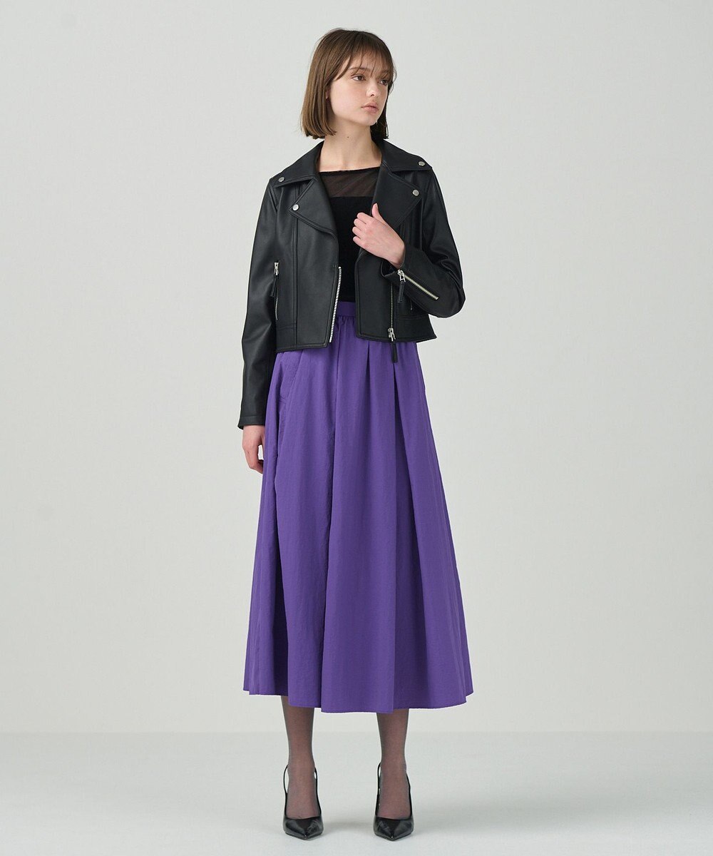 GRACE CONTINENTAL タックギャザータフタスカート 