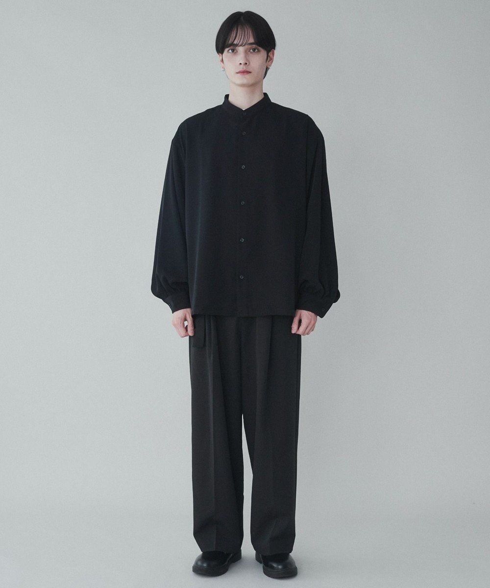 WEGO トロミBIGバンドカラーシャツ 