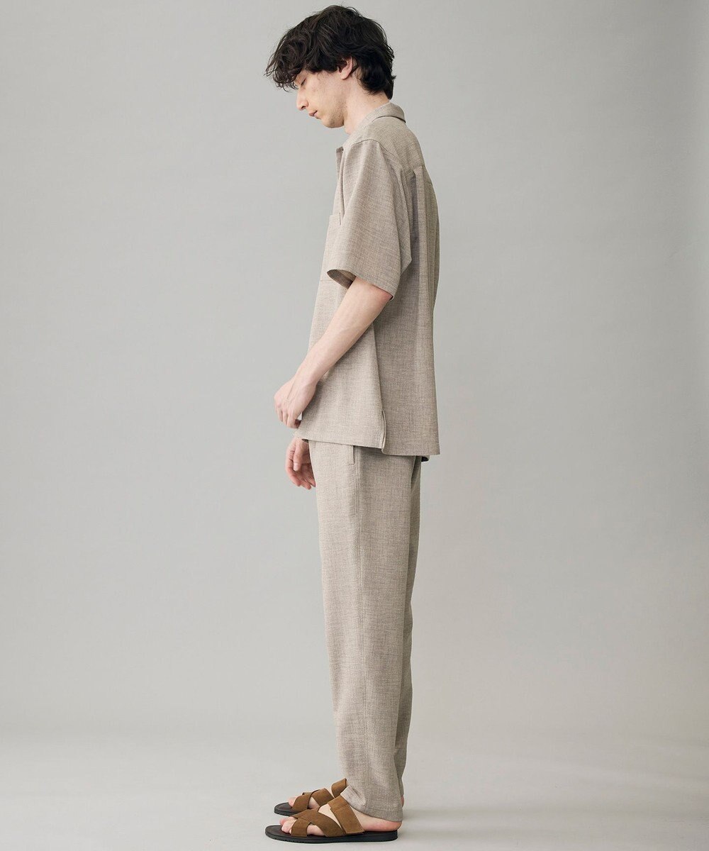UNFILO MENS リネンライク イージーテーパード 
