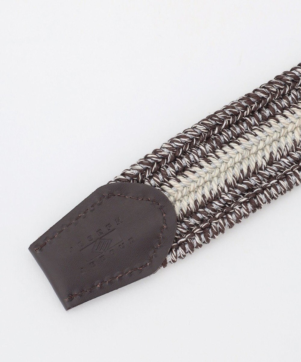 JOSEPH ABBOUD 【イタリア素材・ストレッチ・日本製】メランジメッシュストレッチバイカラー ベルト 