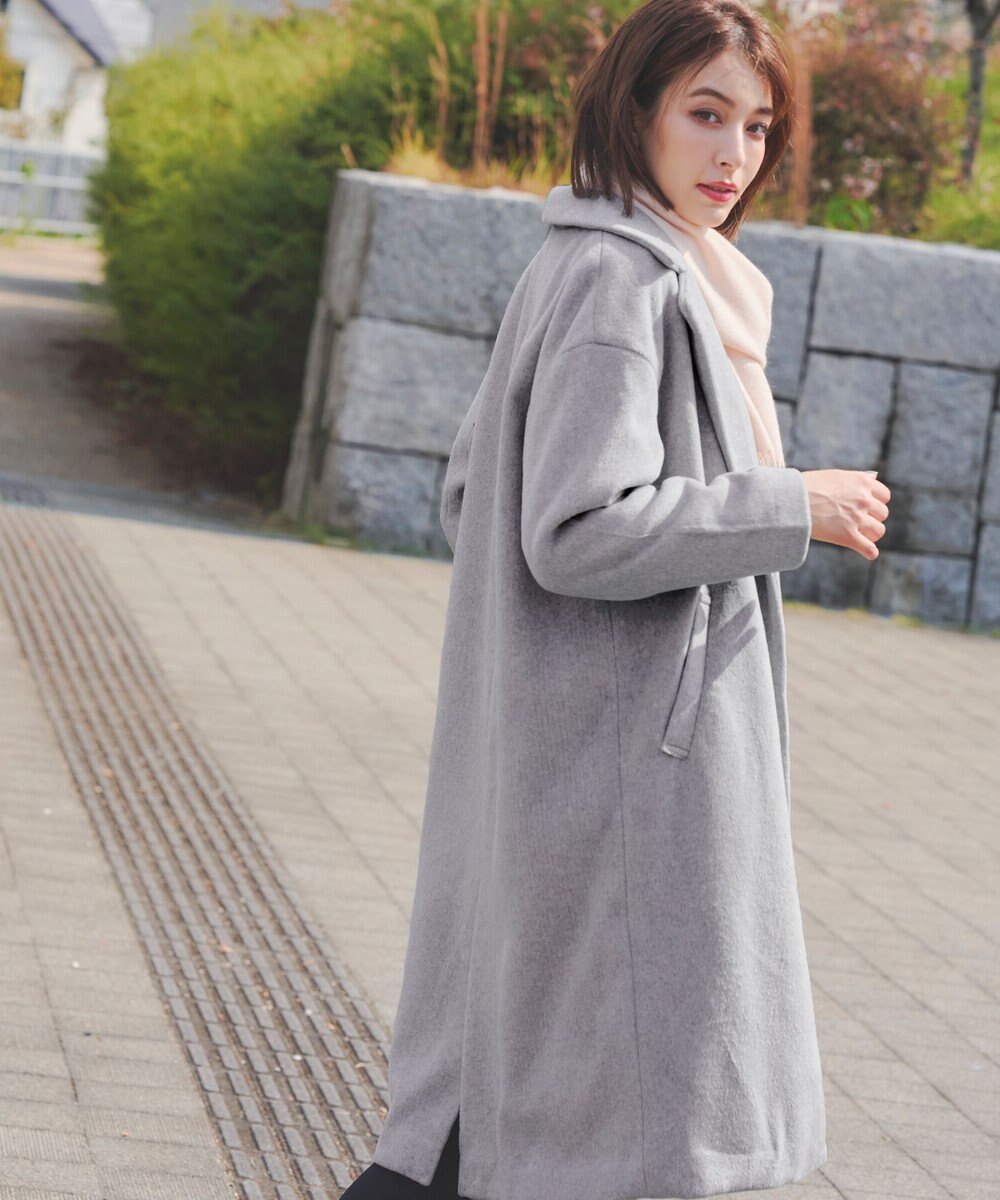 Tiaclasse モッサ風ダブルフェイスチェスターコート 