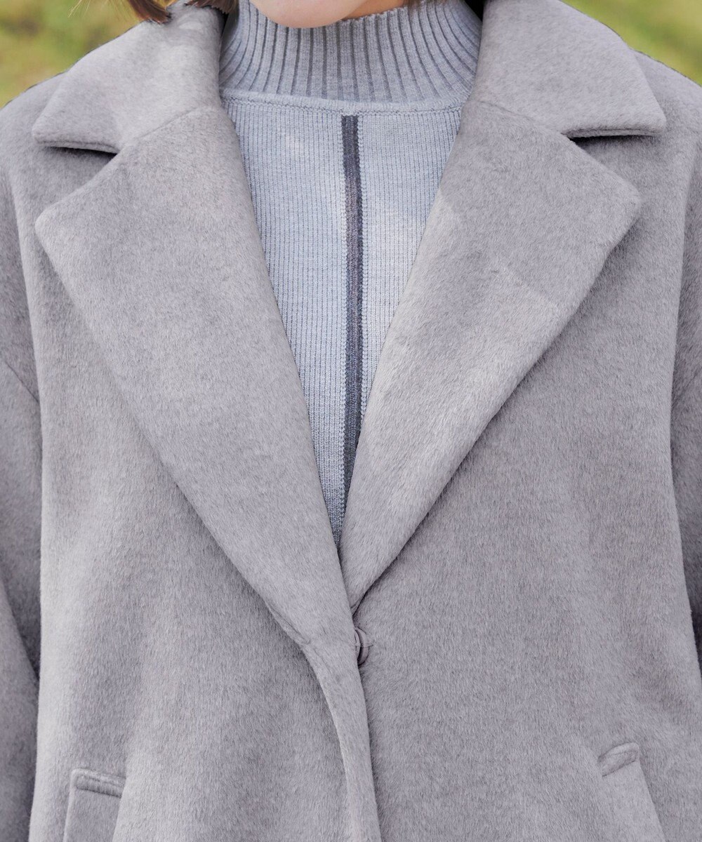 Tiaclasse モッサ風ダブルフェイスチェスターコート 