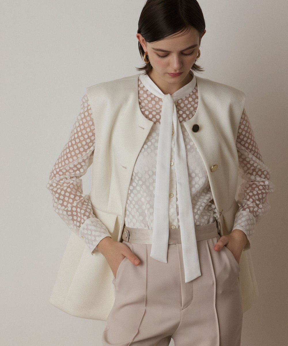 GRACE CONTINENTAL ダンボールニットジレジャケット 