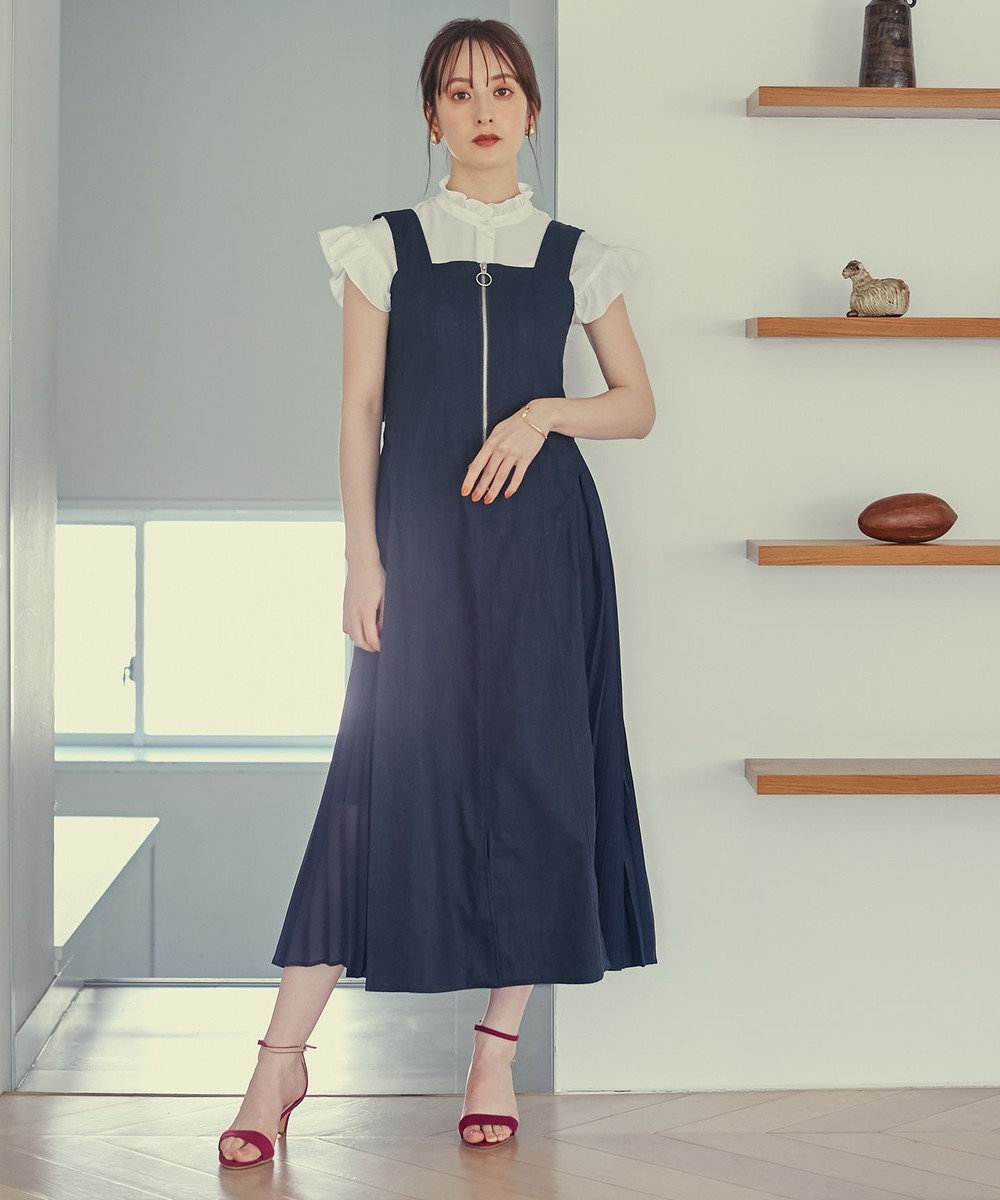 シフォンコンビ ZIP ジャンパースカート / Feroux | ファッション通販