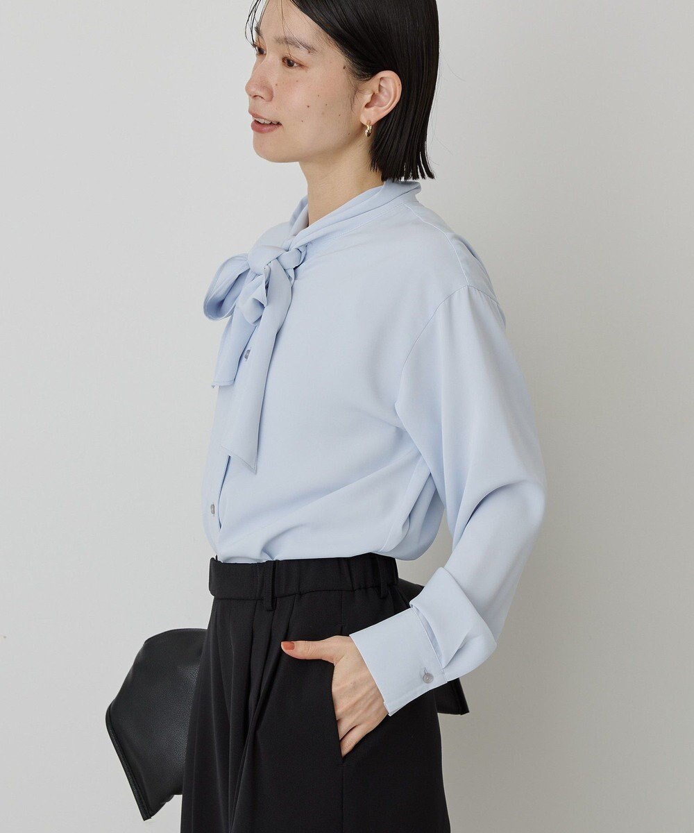 AMERICAN HOLIC 【イージーケア】ナロータイブラウス 