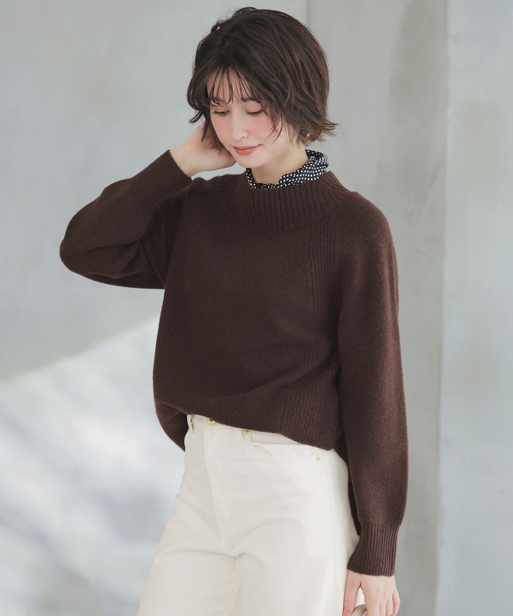 ANY SIS ボートネックAir ニット 