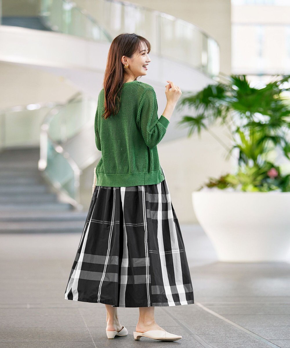 Tiaclasse 【洗える】メモリータフタチェックスカート 