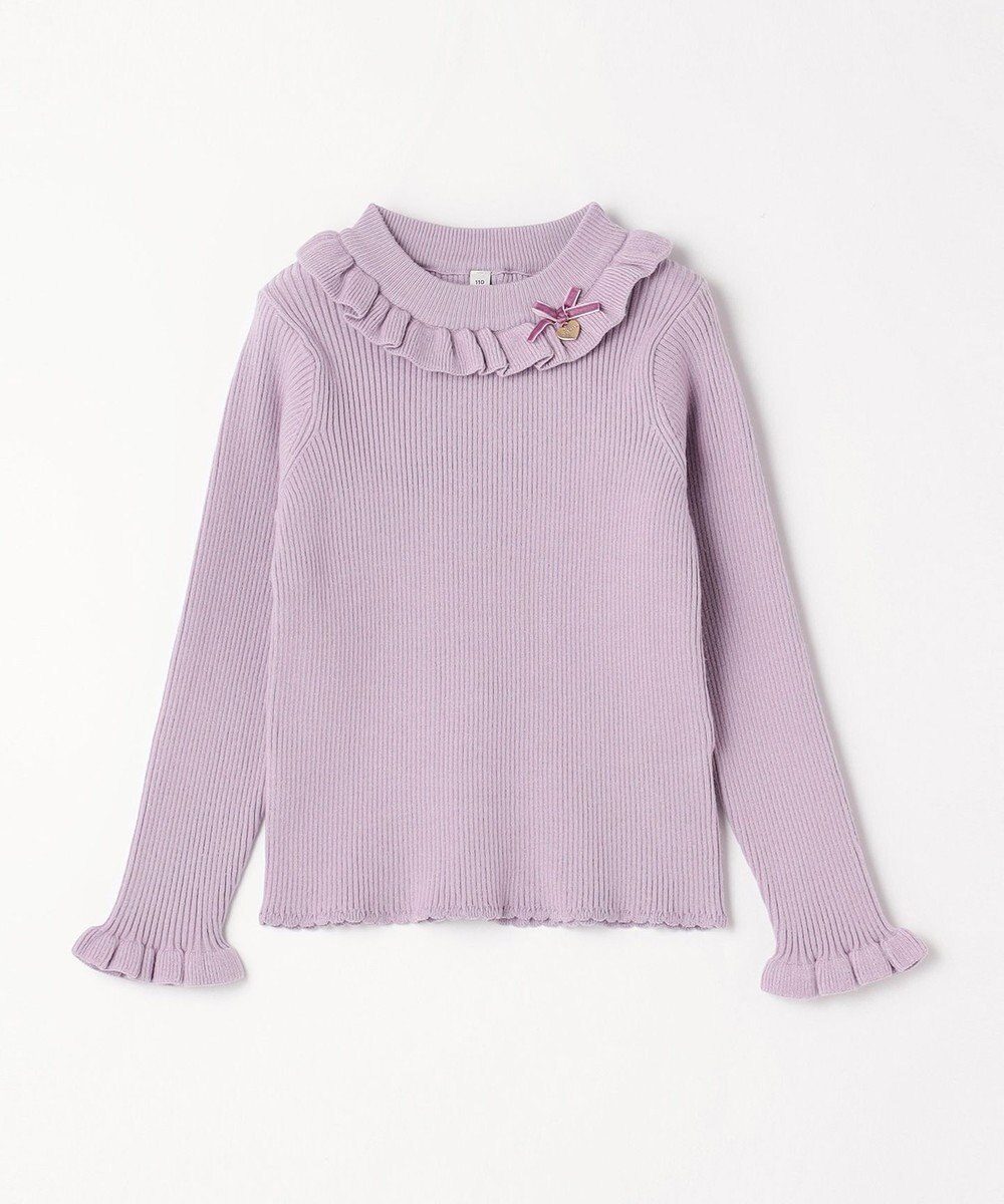 ANY KIDS 首フリル しあわせタッチ ニット 