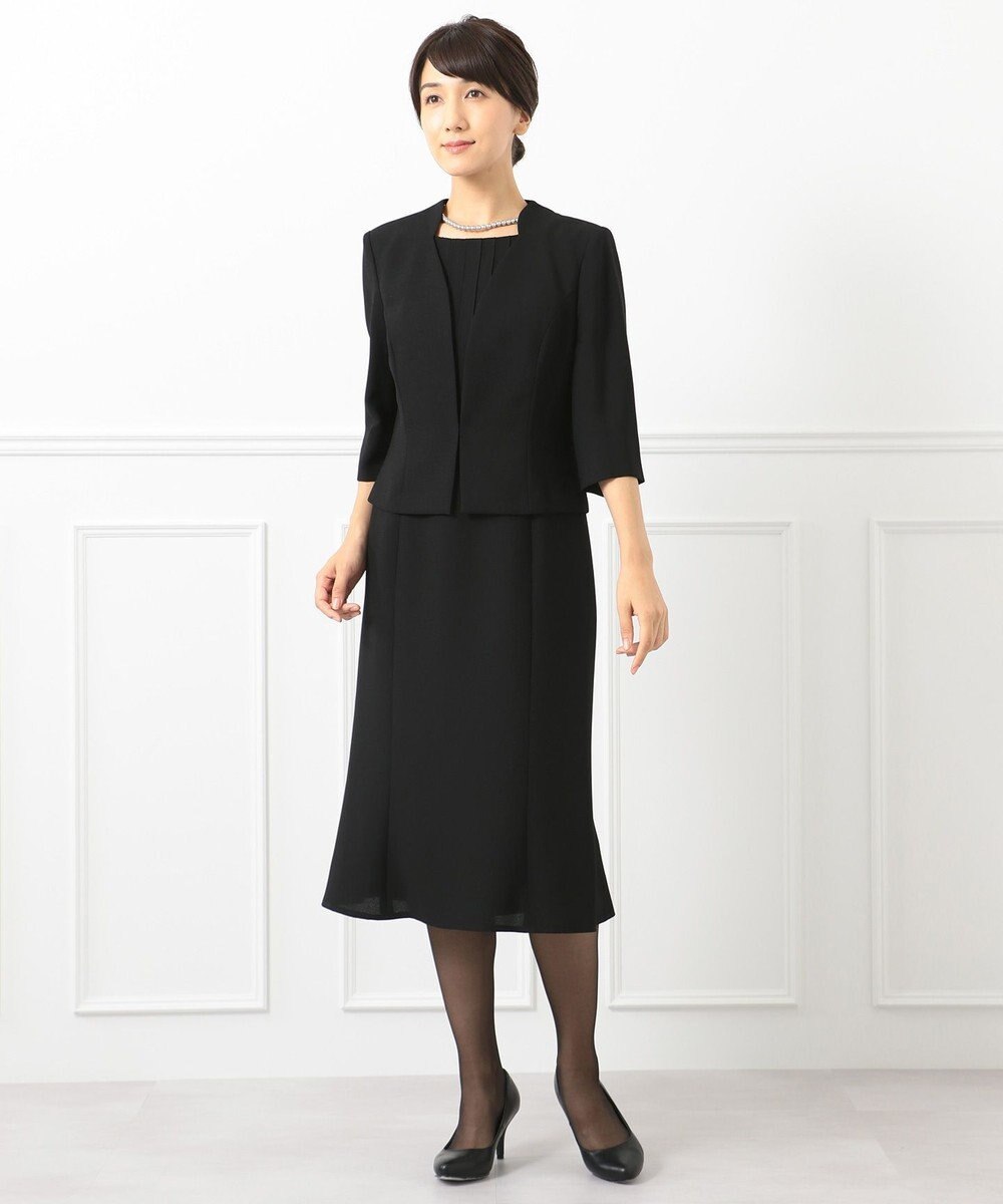 自由区 FORMAL 【前開きワンピース】ネルファータリンググログラン ジャケット+ワンピース 