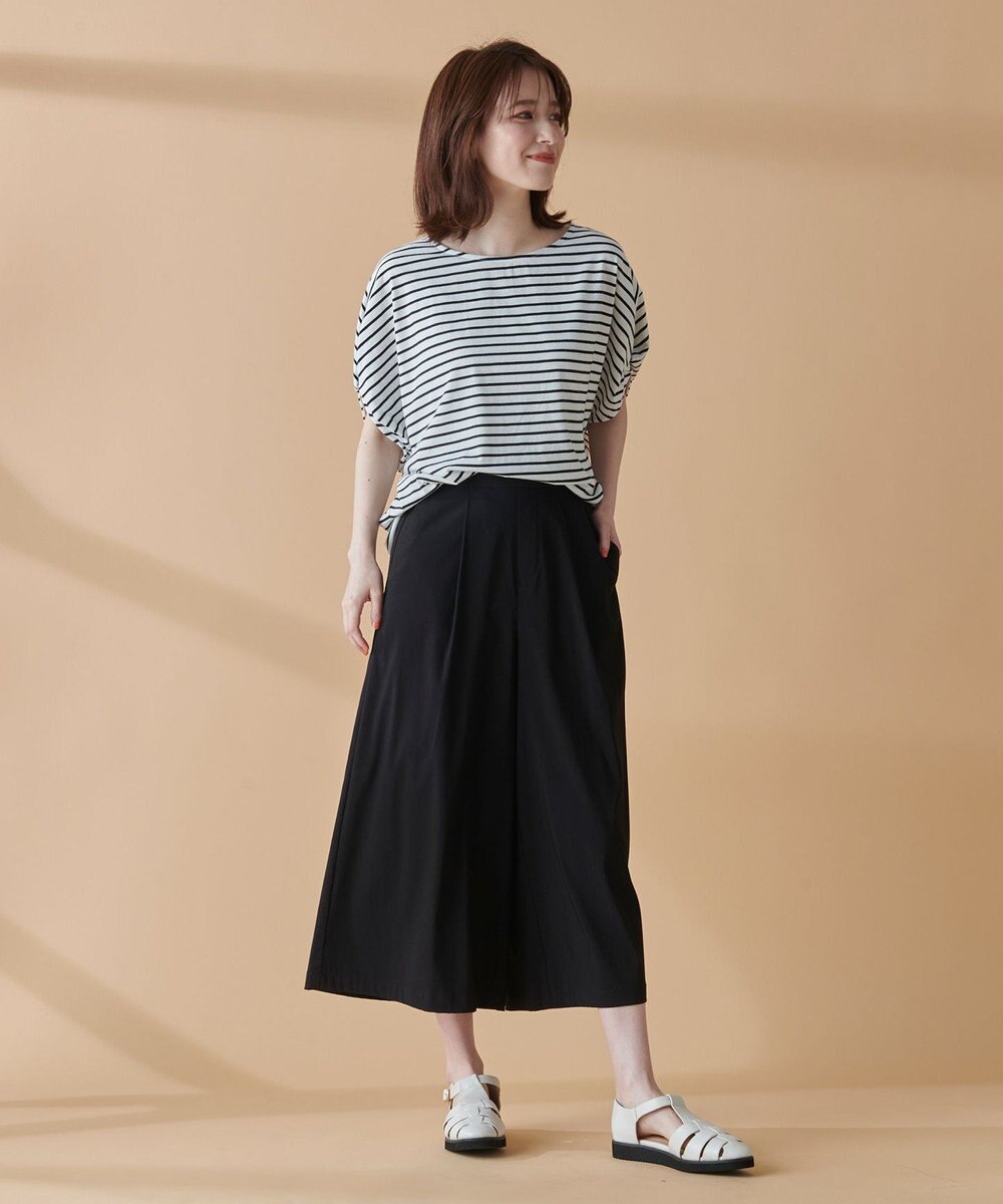 ANY 【接触冷感/UVケア/シワになりにくい】ドルマンスリーブ Tブラウス 