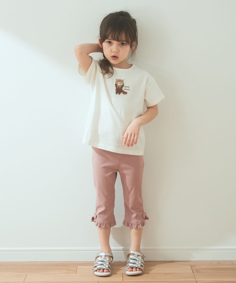 ANY KIDS オーガビッツアニマルサガラ刺繍Ｔシャツ 