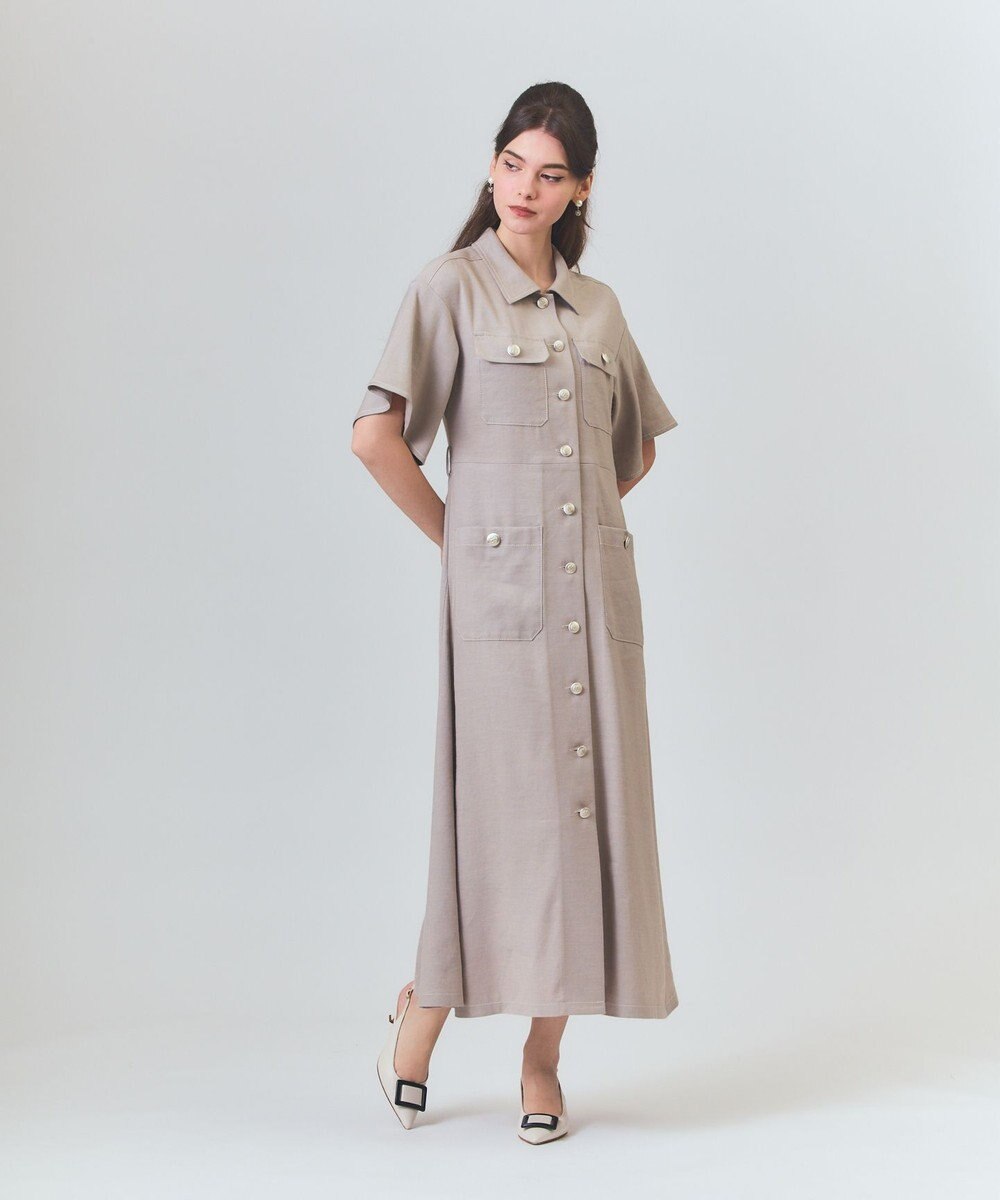 GRACE CONTINENTAL リネンデニムライクワンピース 