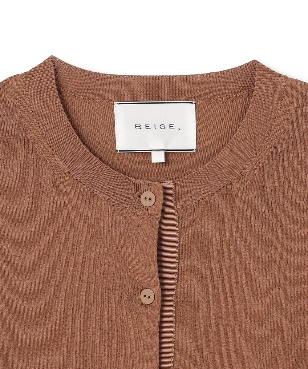 BEIGE， 【洗える】VALOIS / 半袖カーディガン 