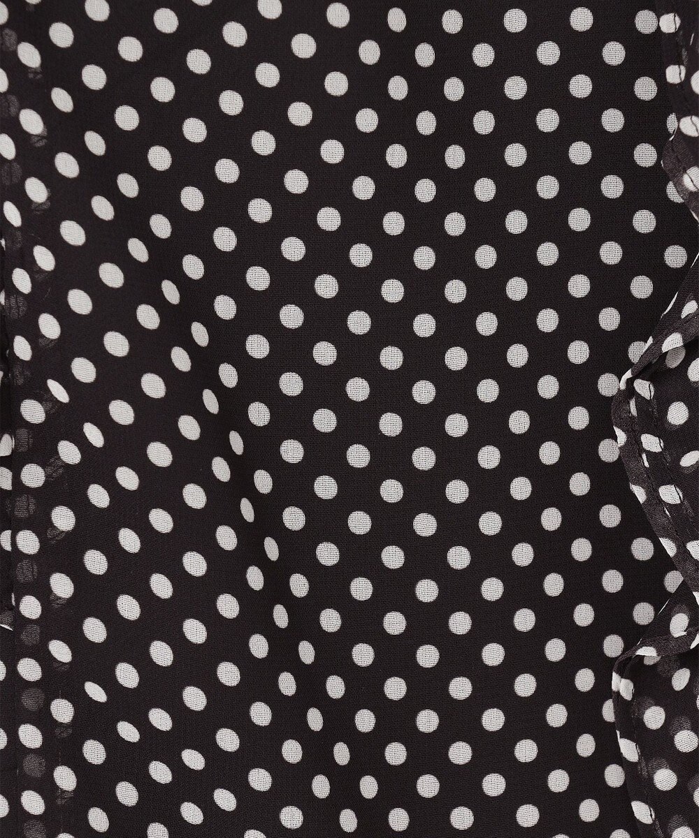 GRACE CONTINENTAL ドットラッフルブラウス 