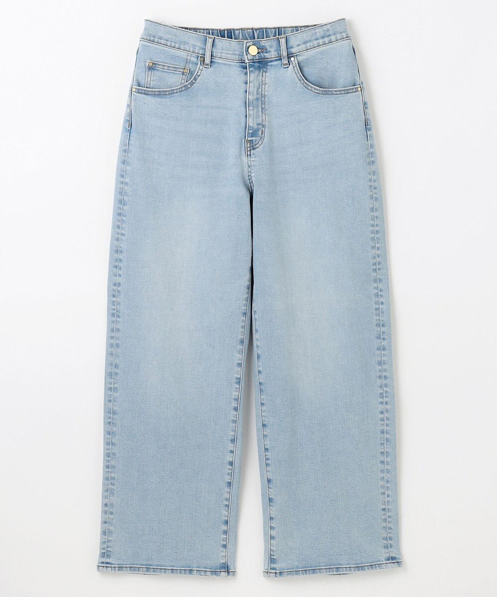 ANY 【大好評につき新色登場/洗濯機可/ウエストゴム/ストレッチ】ワイドデニムパンツ 