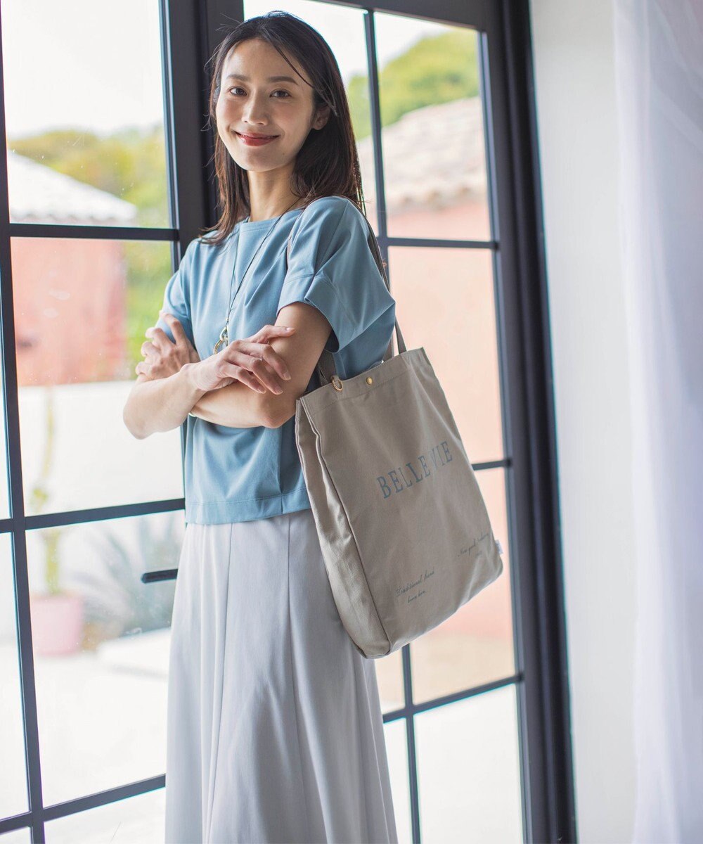 J.PRESS LADIES 【WEB限定カラーあり・セットアイテム・撥水加工・A4サイズ収納可】ポーチ付き PRINTED トート バッグ 