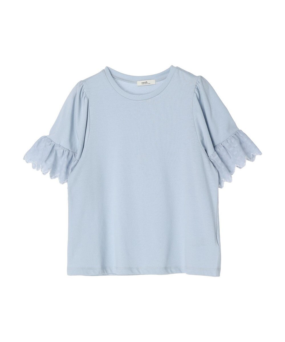 earth music&ecology 配色スカラップスリーブＴＥＥ 