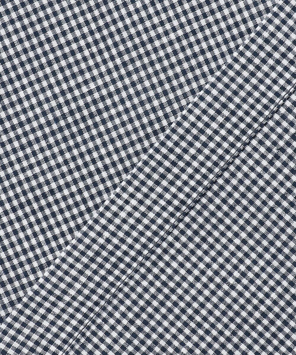 J.PRESS LADIES リネンminiチェック バンドカラー ブラウス 