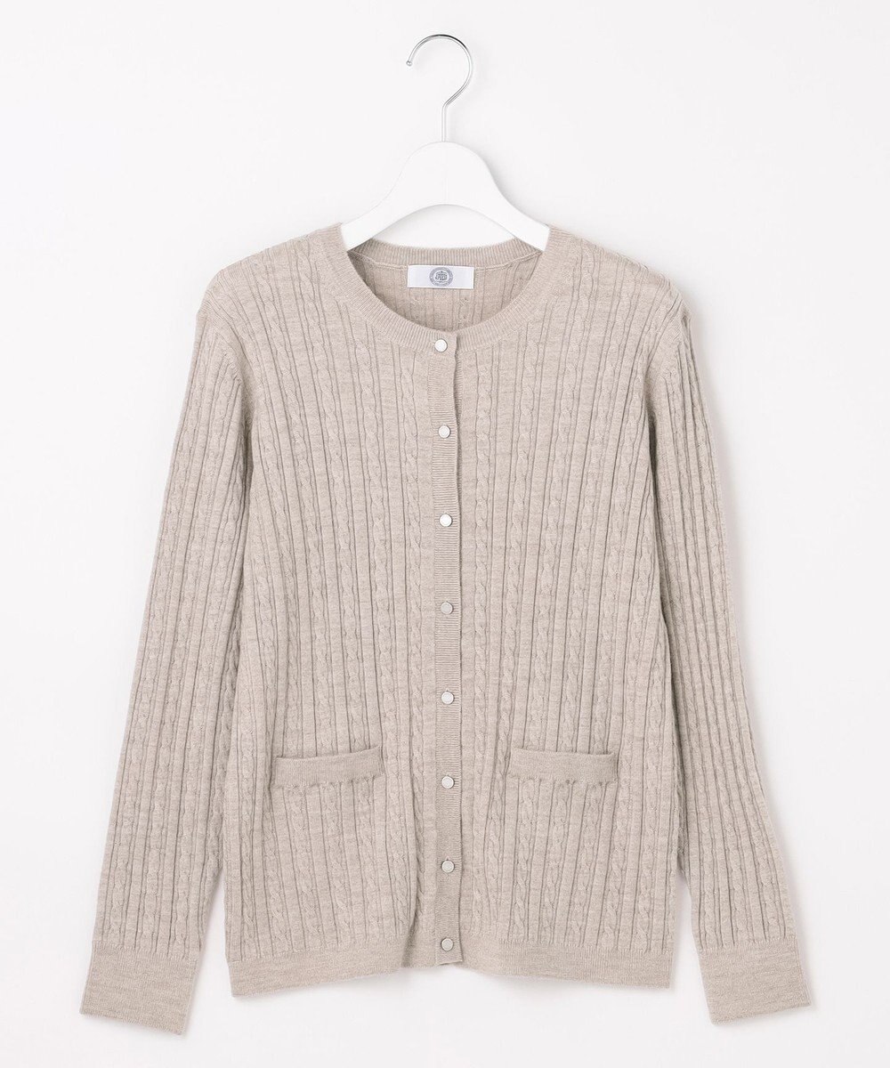 J.PRESS LADIES KNIT BASIC クルーネック カーディガン 