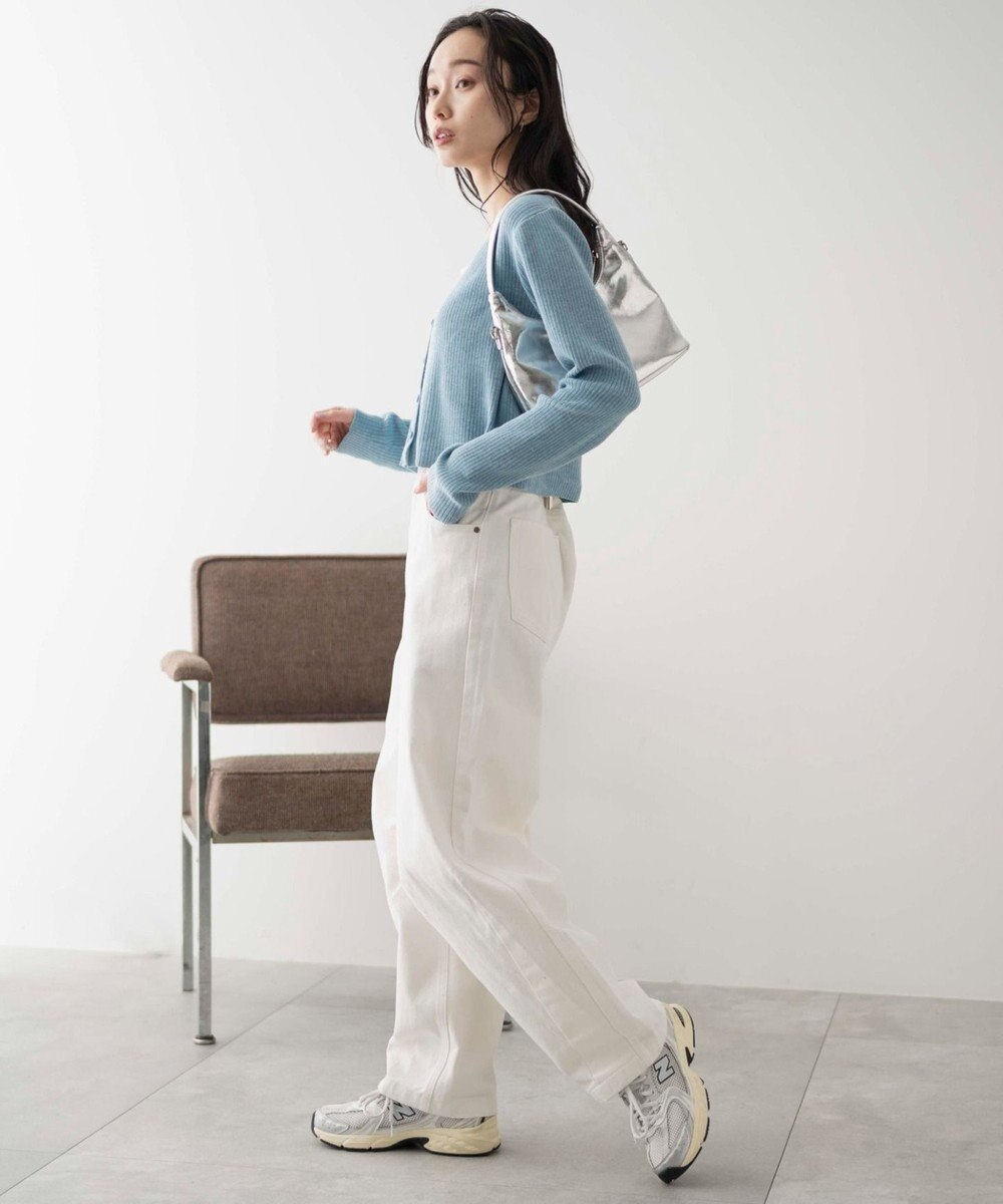 WEGO カラーリブショートカーデ 