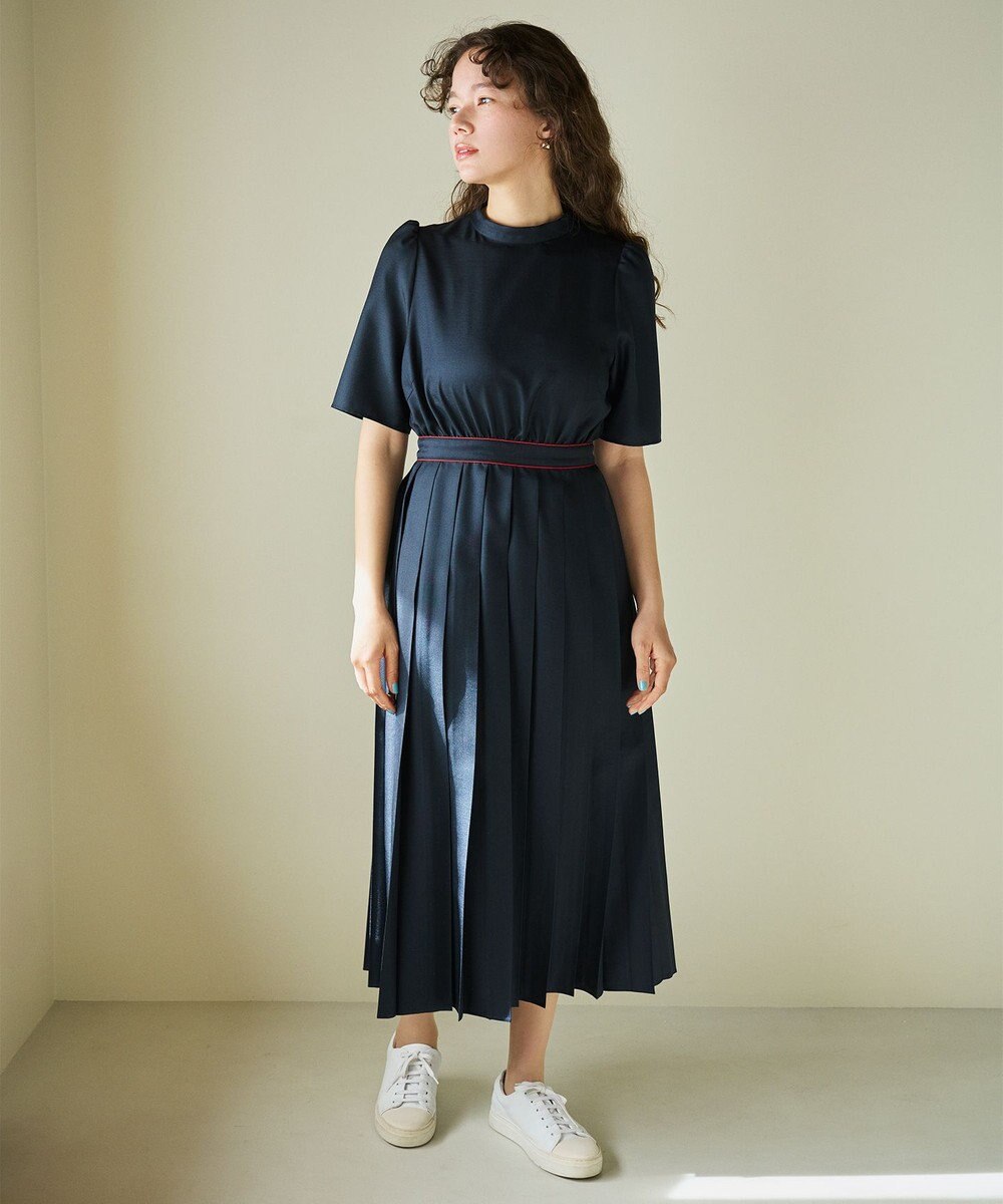 #Newans 〈花乃まりあさんコラボ〉ワイドプリーツワンピース 