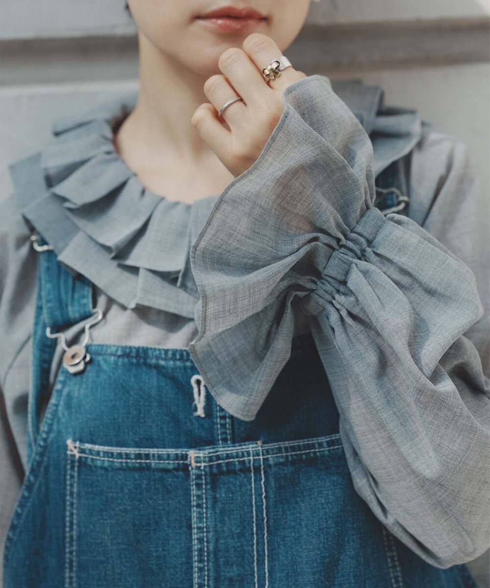 #Newans 【前後着用可能】【高山都さんコラボ】ビッグカラー２WAYブラウス 