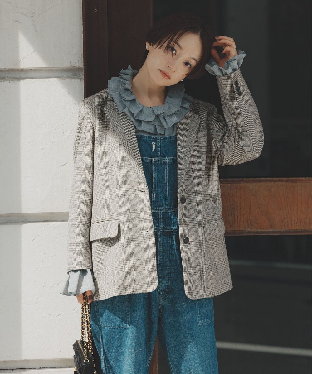 #Newans 【前後着用可能】【高山都さんコラボ】ビッグカラー２WAYブラウス 