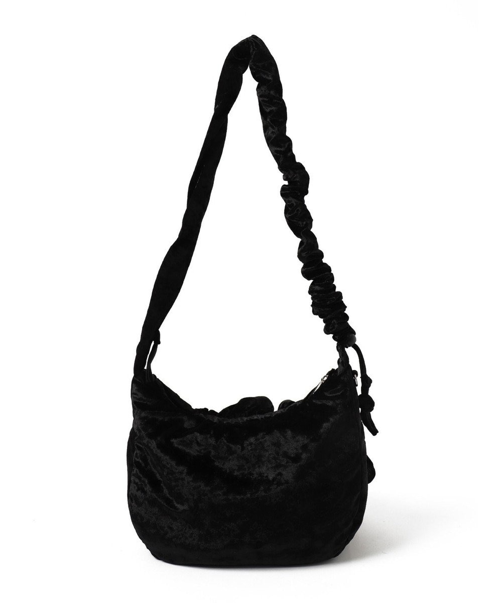 WEGO ベロアフリルギャザーショルダー 