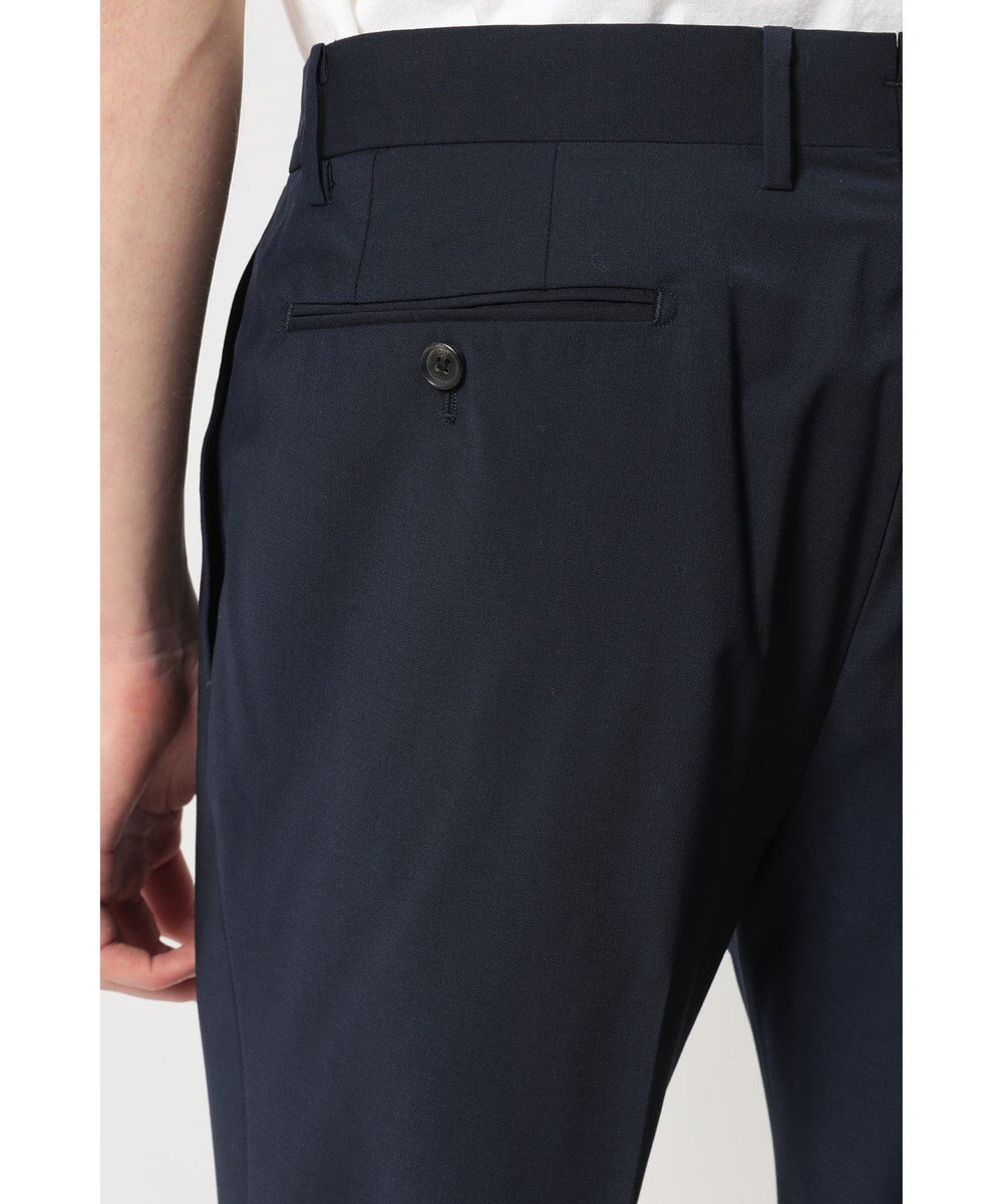 DAKS ウールブレンドストレッチテーパードスラックス 