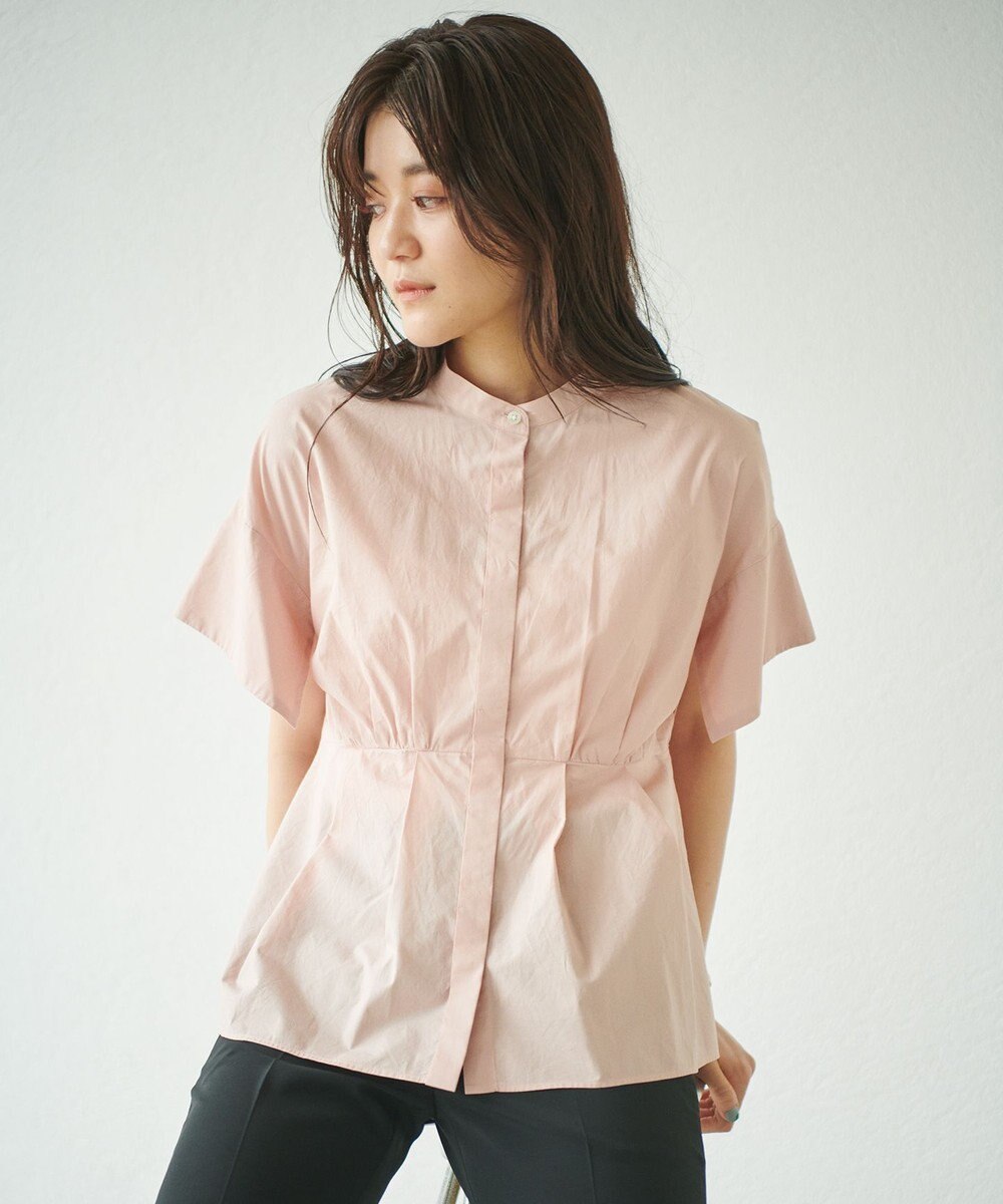 #Newans 【ANSWER for シンプルベーシック】スリットスリーブペプラムブラウス 