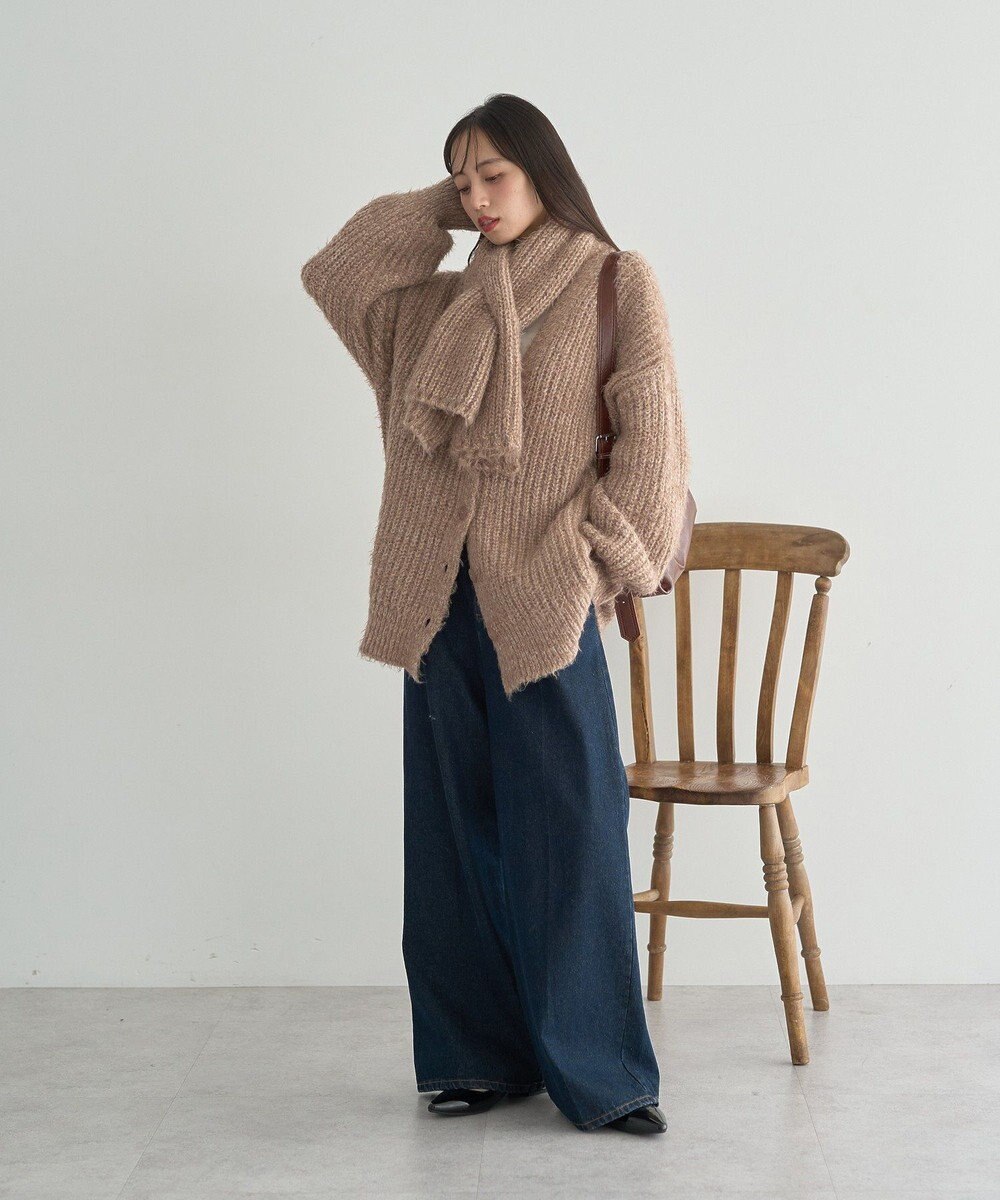 earth music&ecology カラーミックスシャギーマフラー 