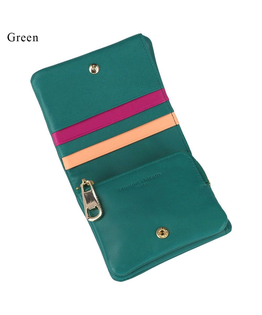 tsumori chisato CARRY ソフトラム 2つ折り財布 ミニ財布 