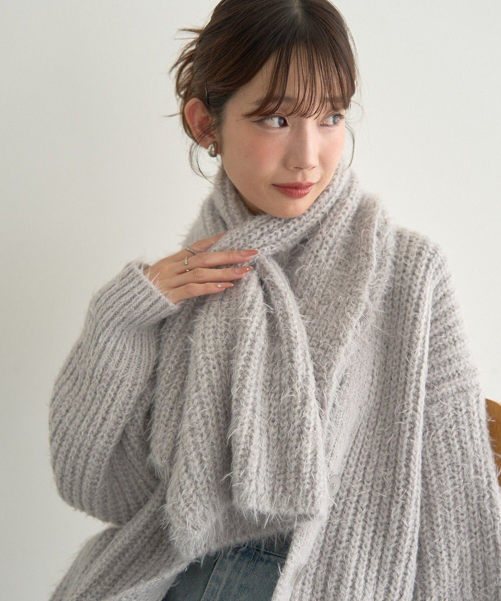 earth music&ecology カラーミックスシャギーマフラー 