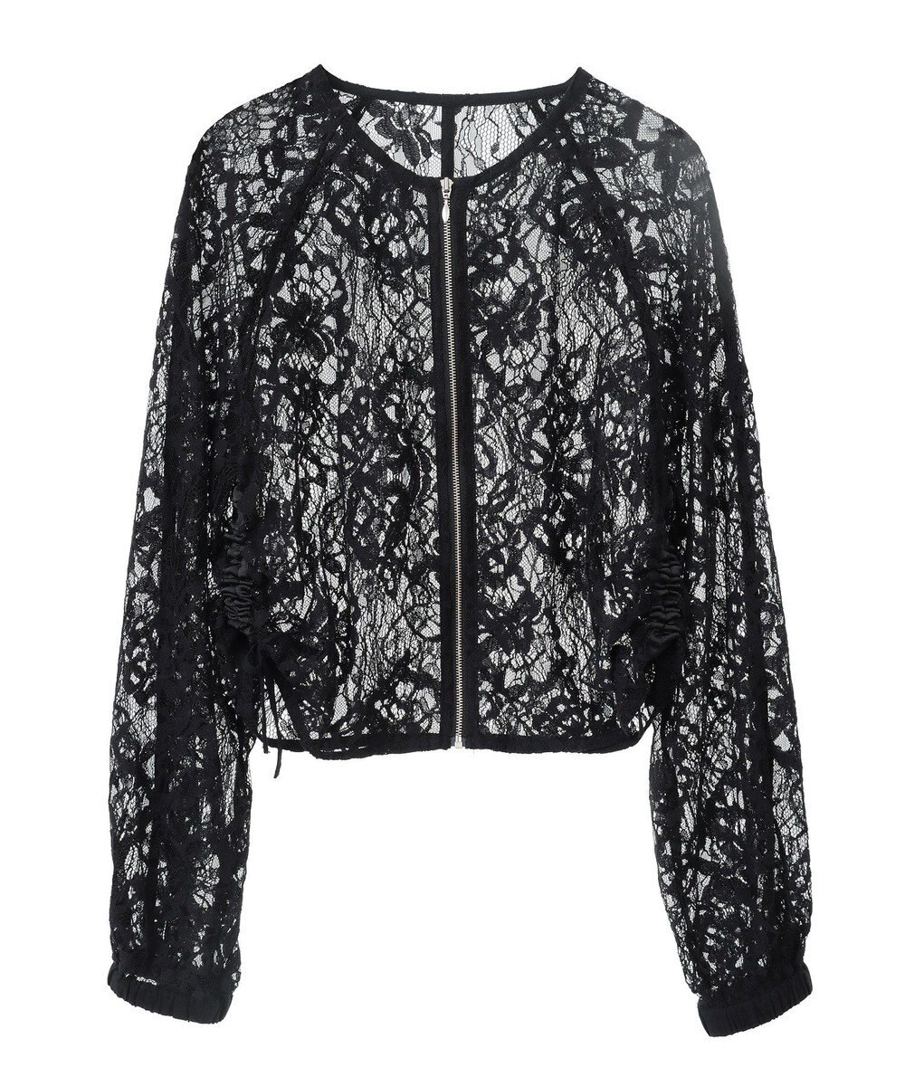 earth music&ecology レースＺＩＰシャツ 