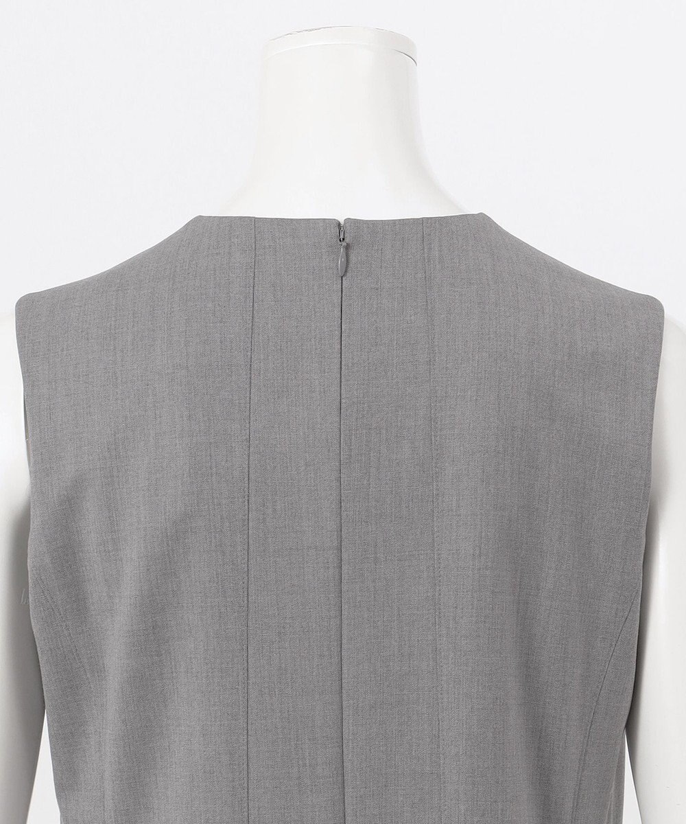 23区 L 【エステータ】ウールシルクギャバジン ランダムヘム ワンピース 