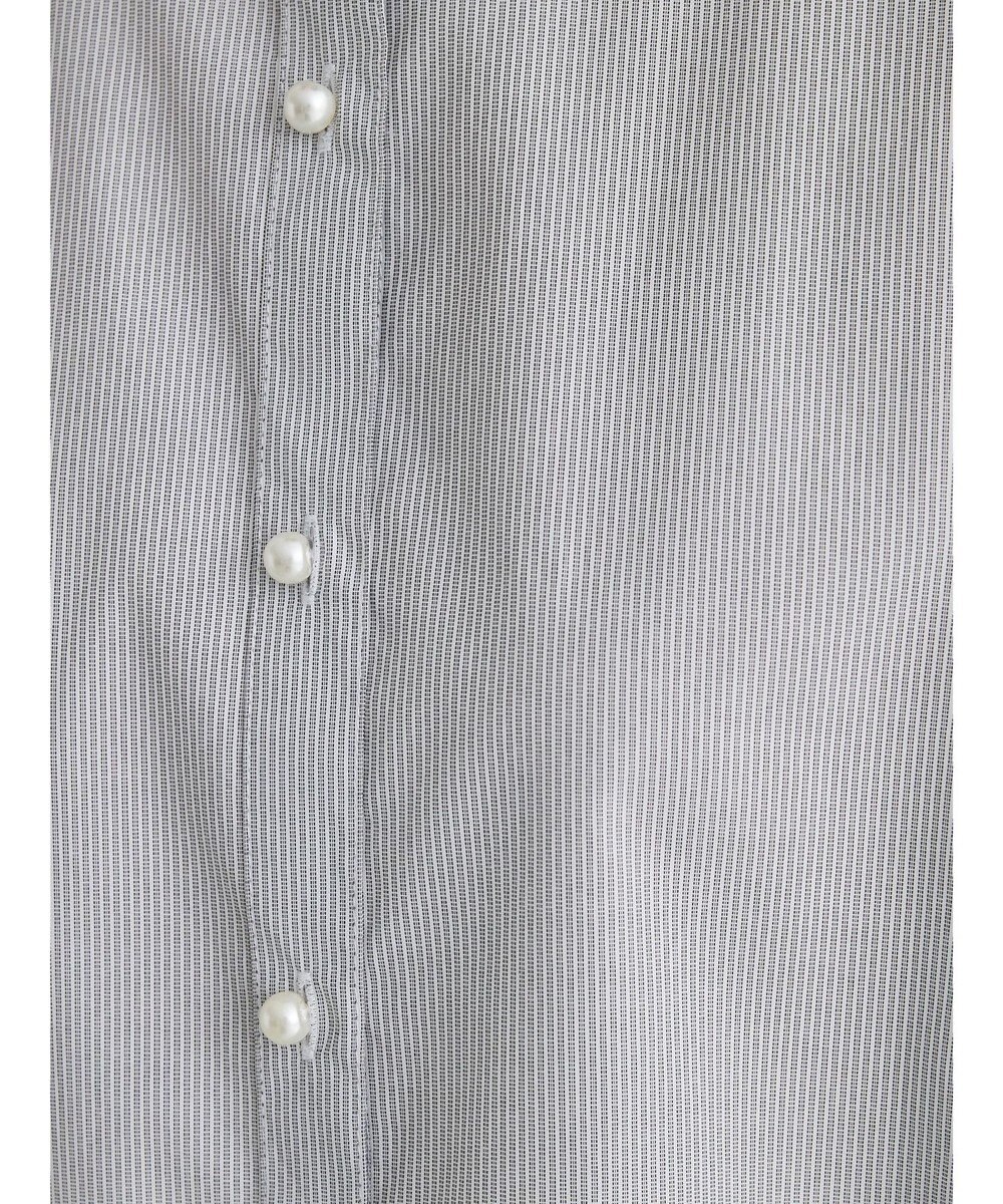 Green Parks パール釦ストライプシャツ 