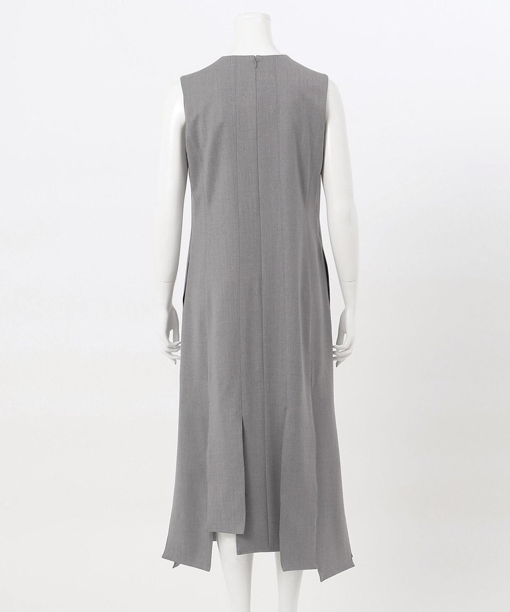 23区 L 【エステータ】ウールシルクギャバジン ランダムヘム ワンピース 