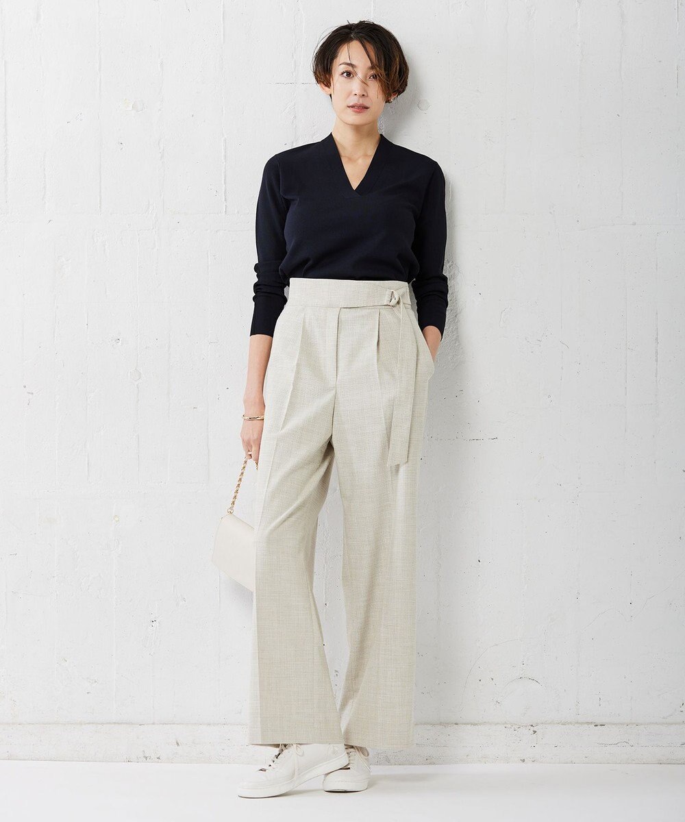 ICB 【洗える】Vi/Peブッチャー タックワイドパンツ 