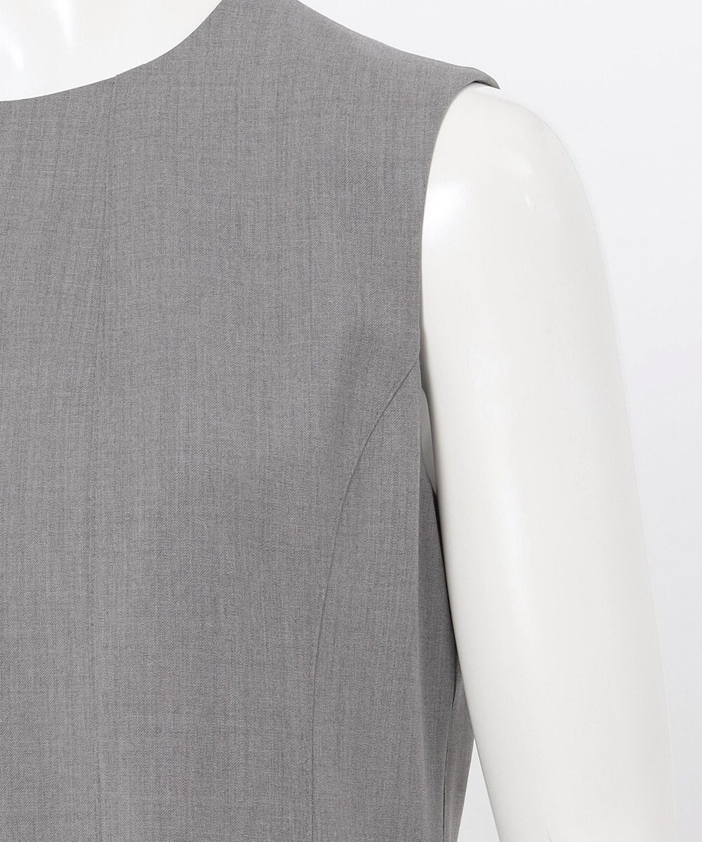 23区 L 【エステータ】ウールシルクギャバジン ランダムヘム ワンピース 