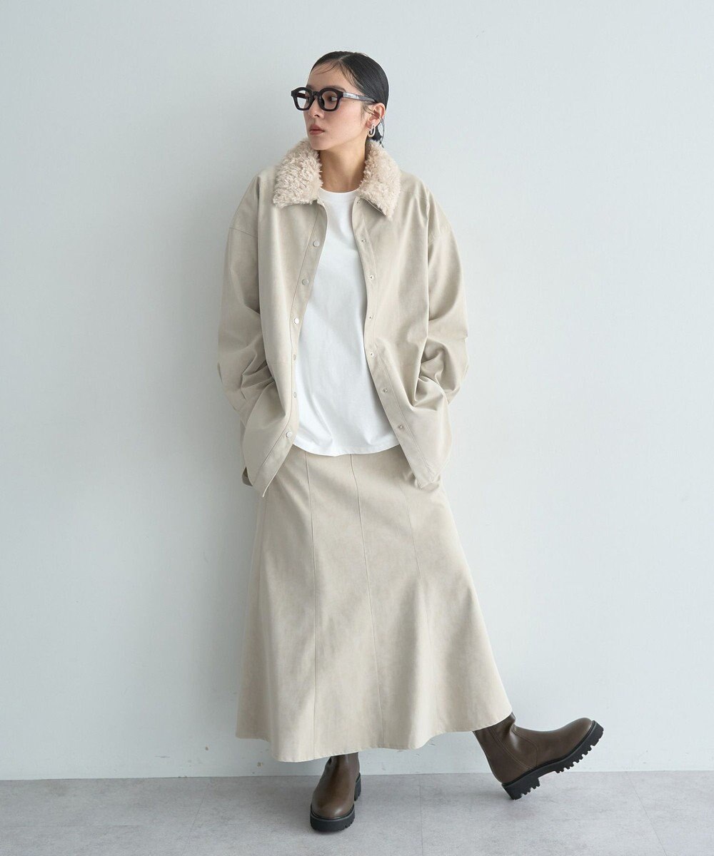 YECCA VECCA レザーライクシャツジャケット 