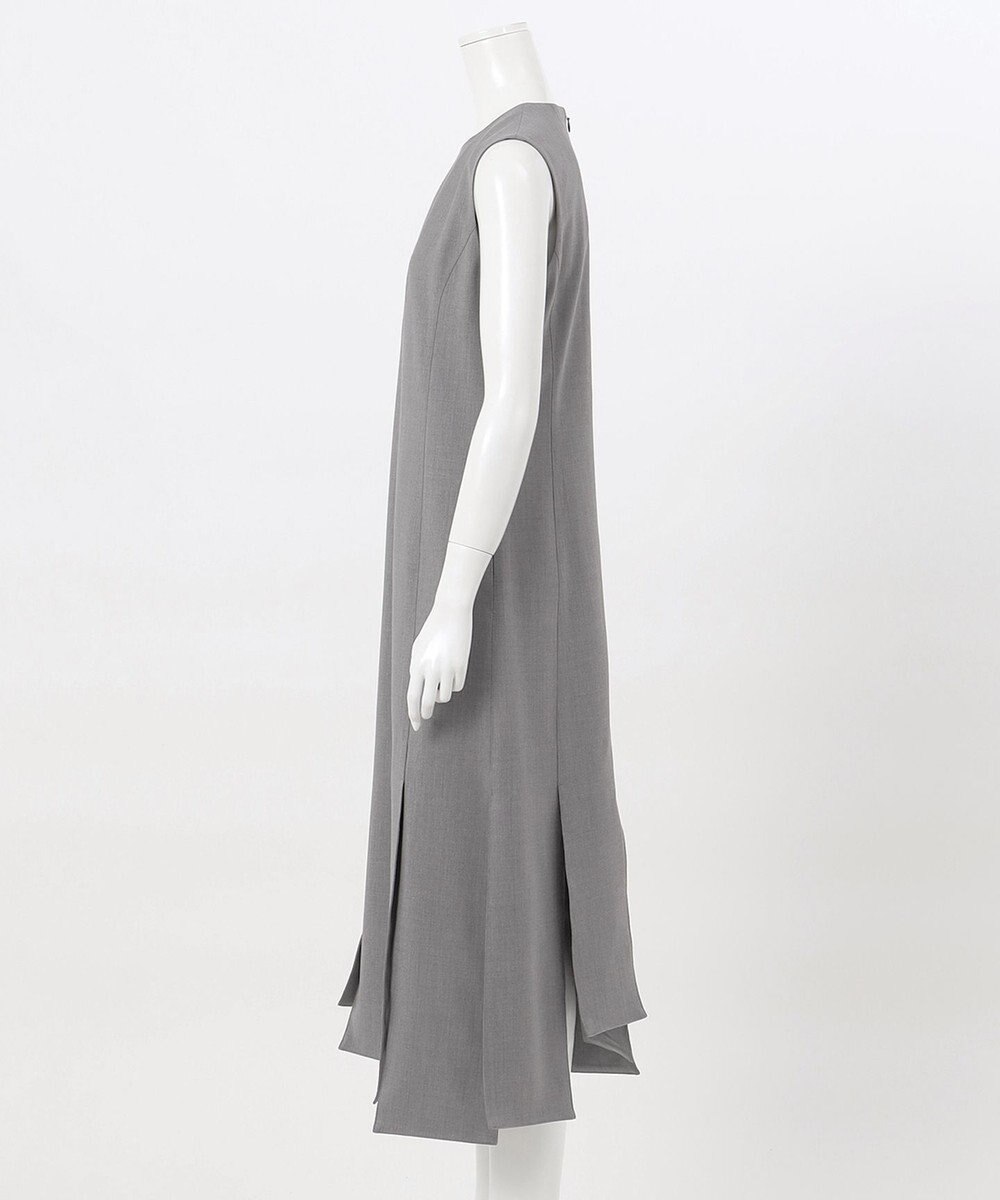 23区 L 【エステータ】ウールシルクギャバジン ランダムヘム ワンピース 